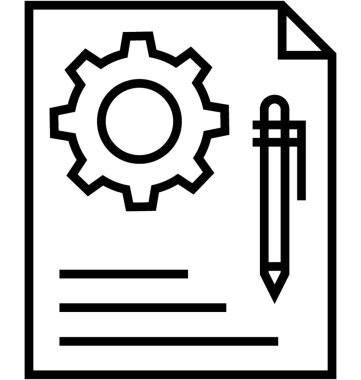 Proje dosya vektör simgesi