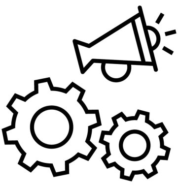 Reklam yönetimi vektör simgesi