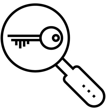 Anahtar sözcük vektör simgesi