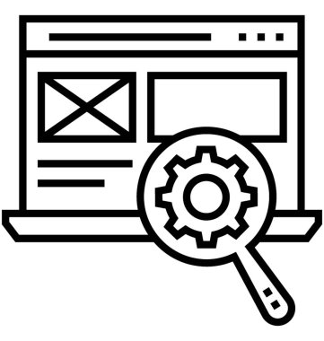 İniş sayfası vektörü simgesi