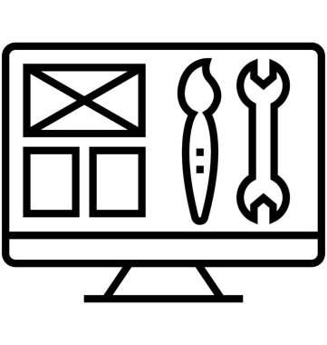 Web sitesi ve geliştirme vektör simgesi