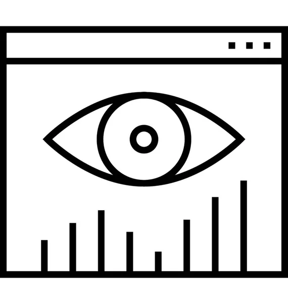 Icône Vectorielle Ligne Surveillance — Image vectorielle