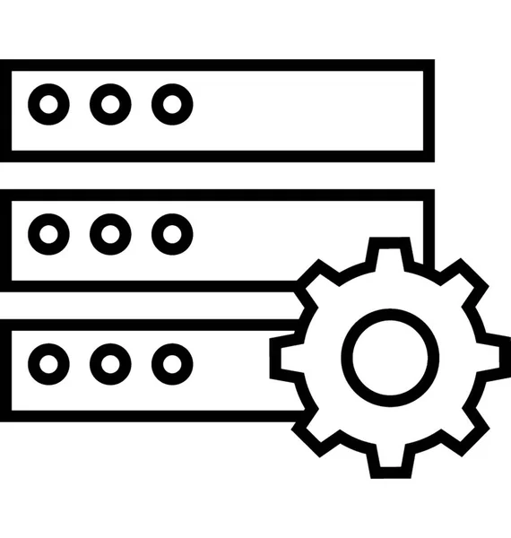 Gestión Datos Vector Icono — Vector de stock