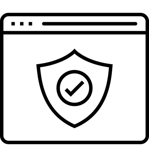 Web Security Vector Icon — Stock Vector