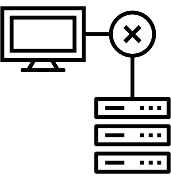 Icona Vettoriale Del Server Collegamento — Vettoriale Stock