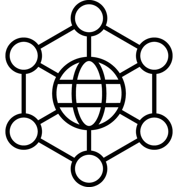 Icona Vettoriale Della Comunità Globale — Vettoriale Stock