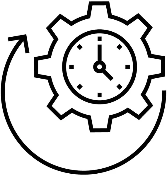 Zeitmanagement Vektor Symbol — Stockvektor