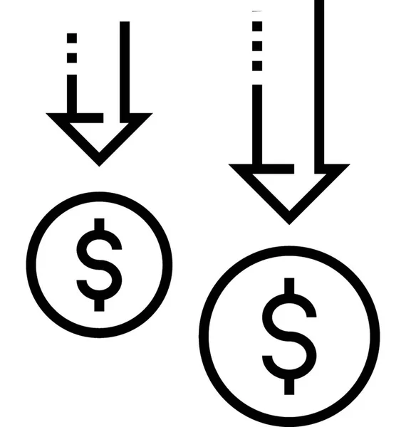 Monétisation Icône Vectorielle Ligne — Image vectorielle