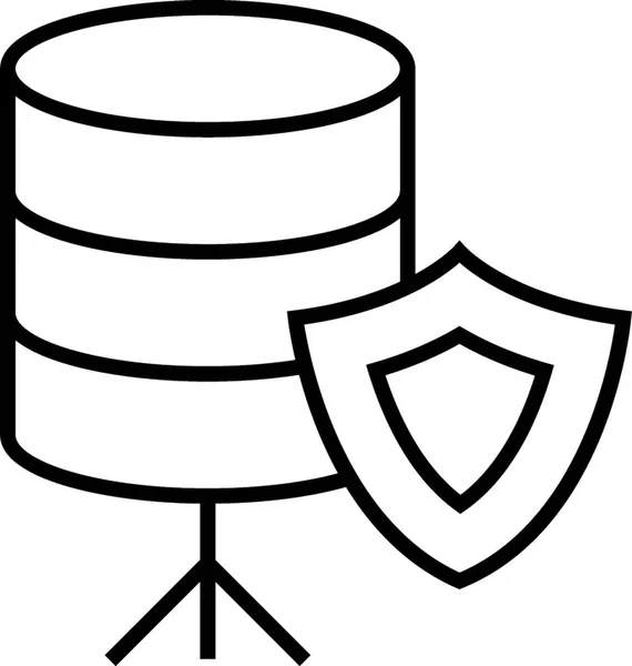 Säkerhet Databas Vektor Symbol — Stock vektor