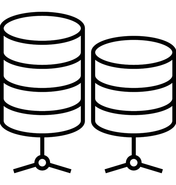 Databáze Systému Vektorové Ikony — Stockový vektor