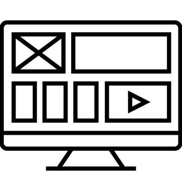 Kullanıcı arabirimi ve etkileşim tasarım vektör simgesi
