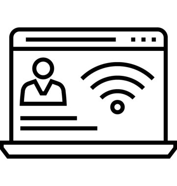 Çevrimiçi varlık yönetimi vektör simgesi