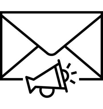 Reklam satırı vektör simgesi