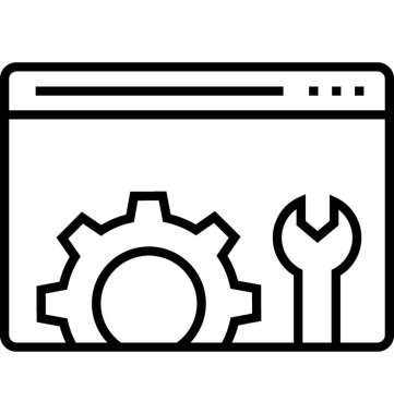 Web sitesi hizmeti vektör simge