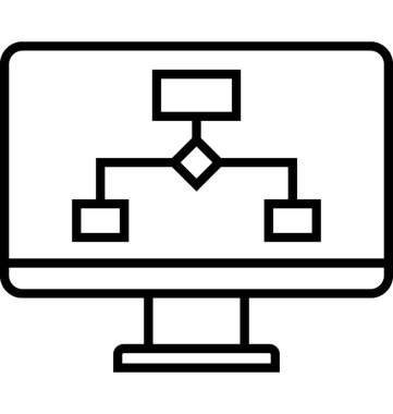 Site Haritası çizgi vektör simgesi