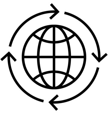 Küresel çözüm vektör simgesi