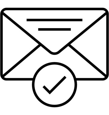 Onay mektubu vektör simgesi