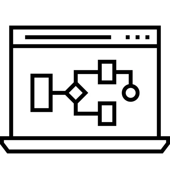 Sitemap Linha Vector Ícone — Vetor de Stock