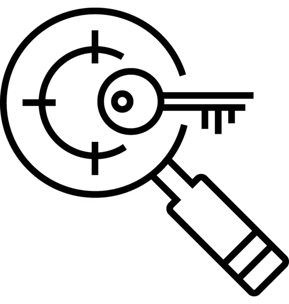 Sleutelwoord Zoeken Vector Icon — Stockvector