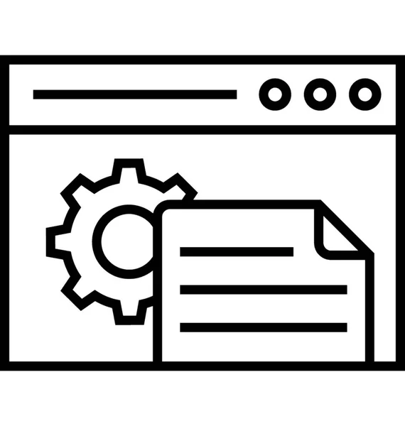 Settings Line Vector Icon — Stock Vector