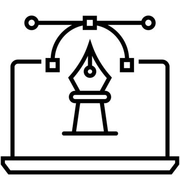 Dijital grafik vektör simgesi