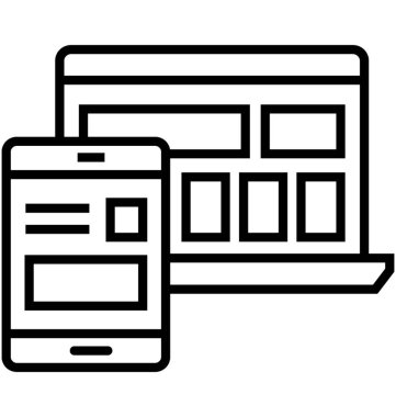 Adaptif düzen vektör simgesi