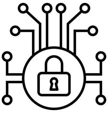 Siber Güvenlik vektör simgesi