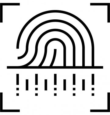 Parmak yazdırma tarayıcı vektör simgesi