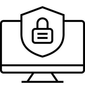 bilgisayar güvenlik vektör simgesi