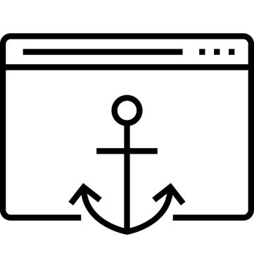 Çapa Web sitesi vektör simge