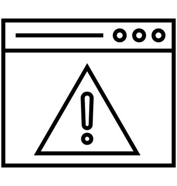 Tehlike satırı vektör simgesi