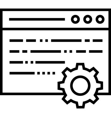 Komut dosyası optimizasyonu vektör simgesi