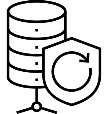 Güvenli yedekleme vektör simgesi