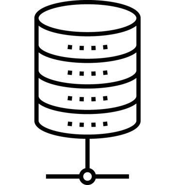 Ağ veritabanı vektör simgesi
