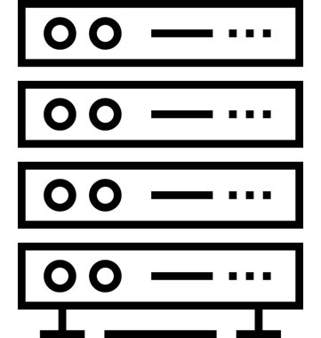 Rack mount Server vektör simgesi