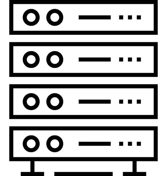 Montażu Szafie Serwer Vector Icon — Wektor stockowy