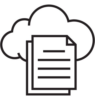 Dosya erişim vektör simgesi