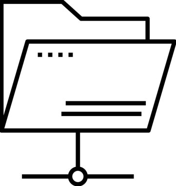 ağ klasörü vektör simgesi