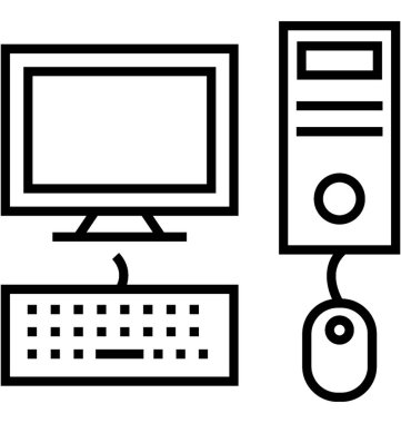 Masaüstü sistem vektör simgesi