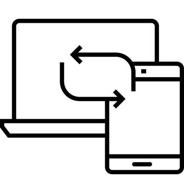 İçerik senkronizasyonu vektör simgesi