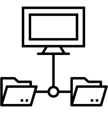 Ağ iş akışı vektör simgesi