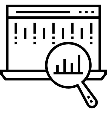 Büyük veri analizi vektör simgesi