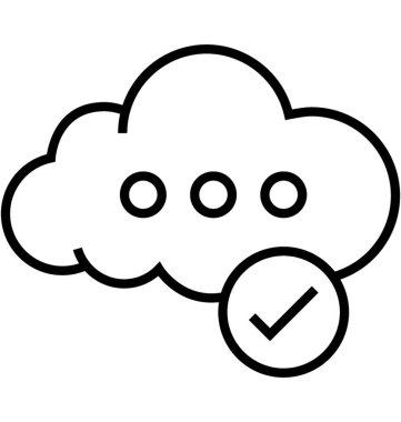 Bulut erişim vektör simgesi