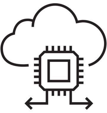 Cloud mimari vektör simge tabanlı