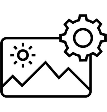İçerik yönetimi vektör simgesi