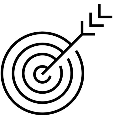 Hedef satır vektör simgesi