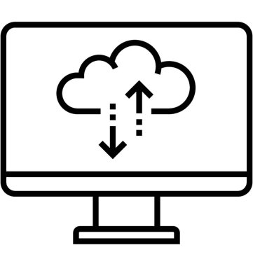 Barındırma satırı vektör simgesi