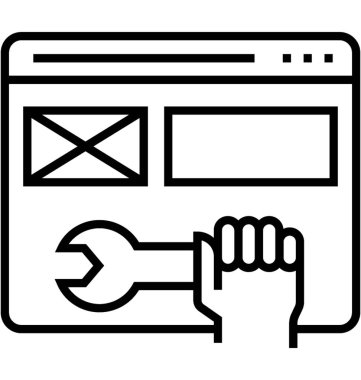 Site bakım vektör simgesi