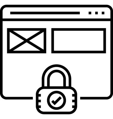 Web sitesi güvenlik vektör simge