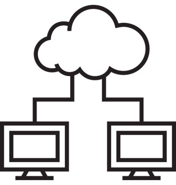 bulut hesaplama vektörü simgesi